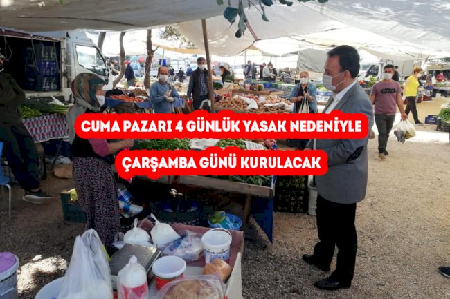 Kaş Cuma Pazar  4 Günlük Yasak Nedeniyle, Çarşamba Günü Kurulacak
